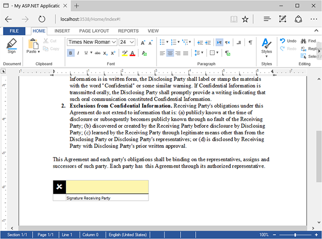 MVC: Added an electronic signature to documents in Web.TextControl